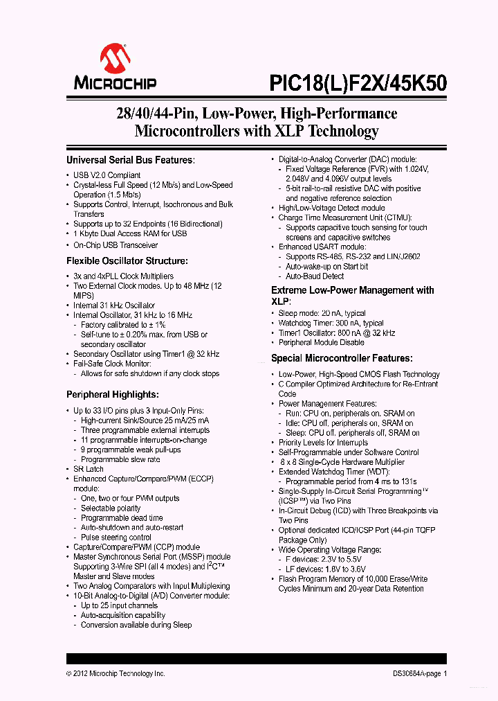 PIC18F45K50_7872645.PDF Datasheet