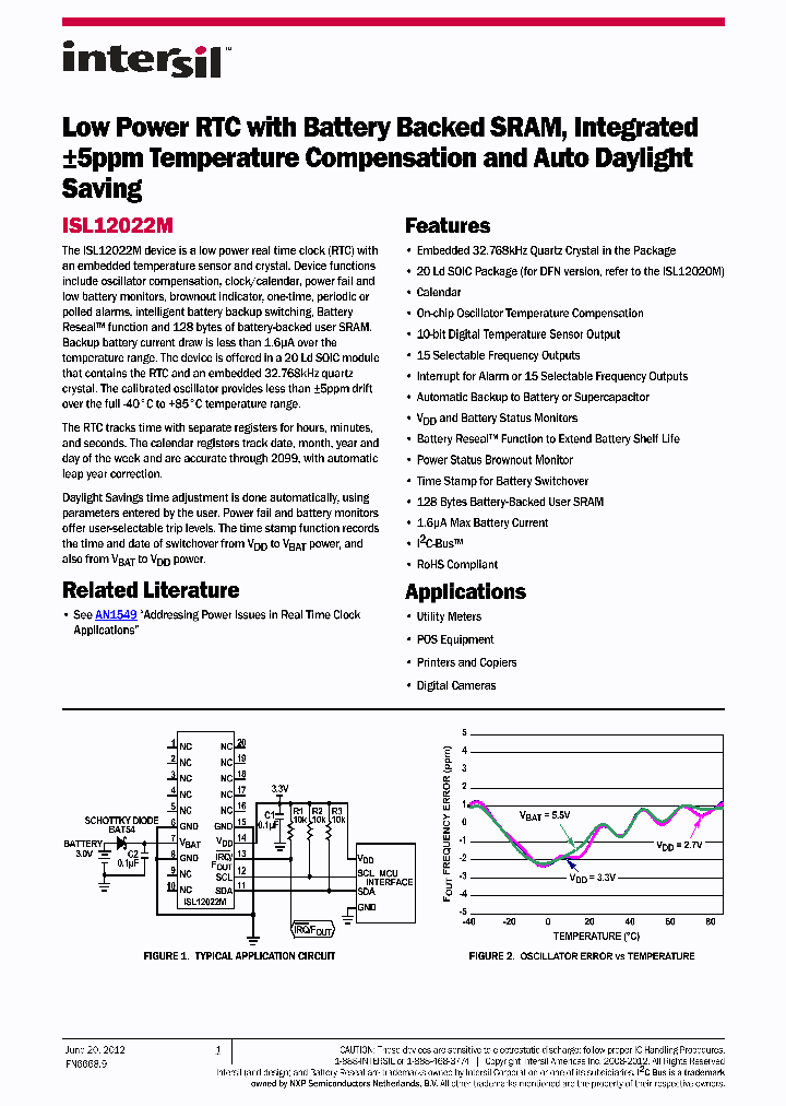 ISL12022M_8283256.PDF Datasheet Download --- IC-ON-LINE