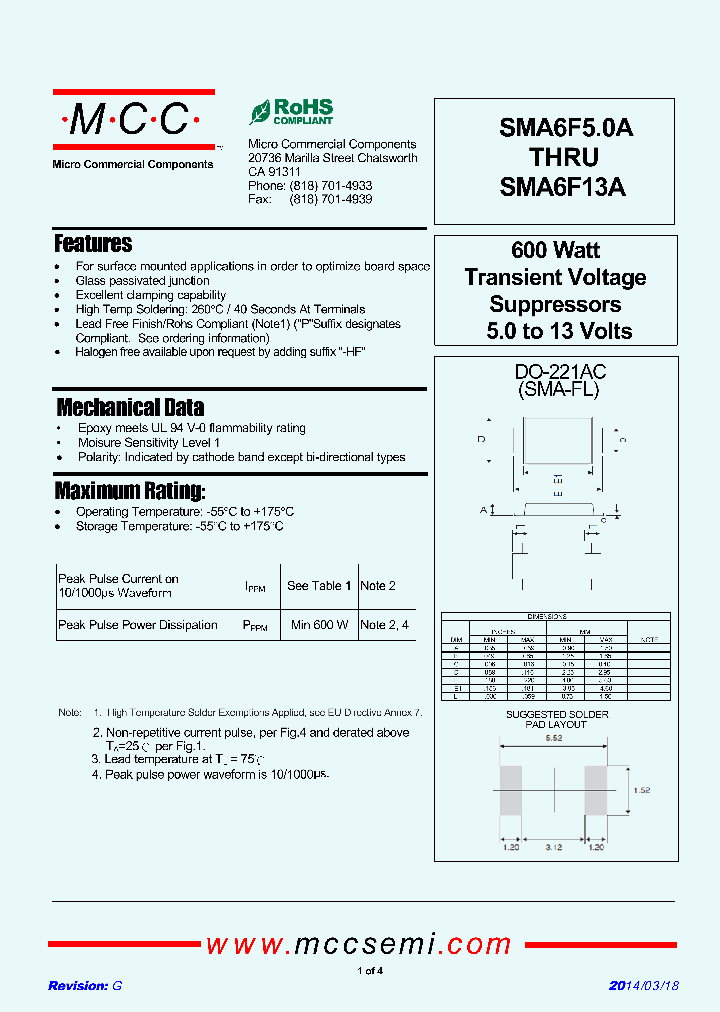 SMA6F12A_8284809.PDF Datasheet