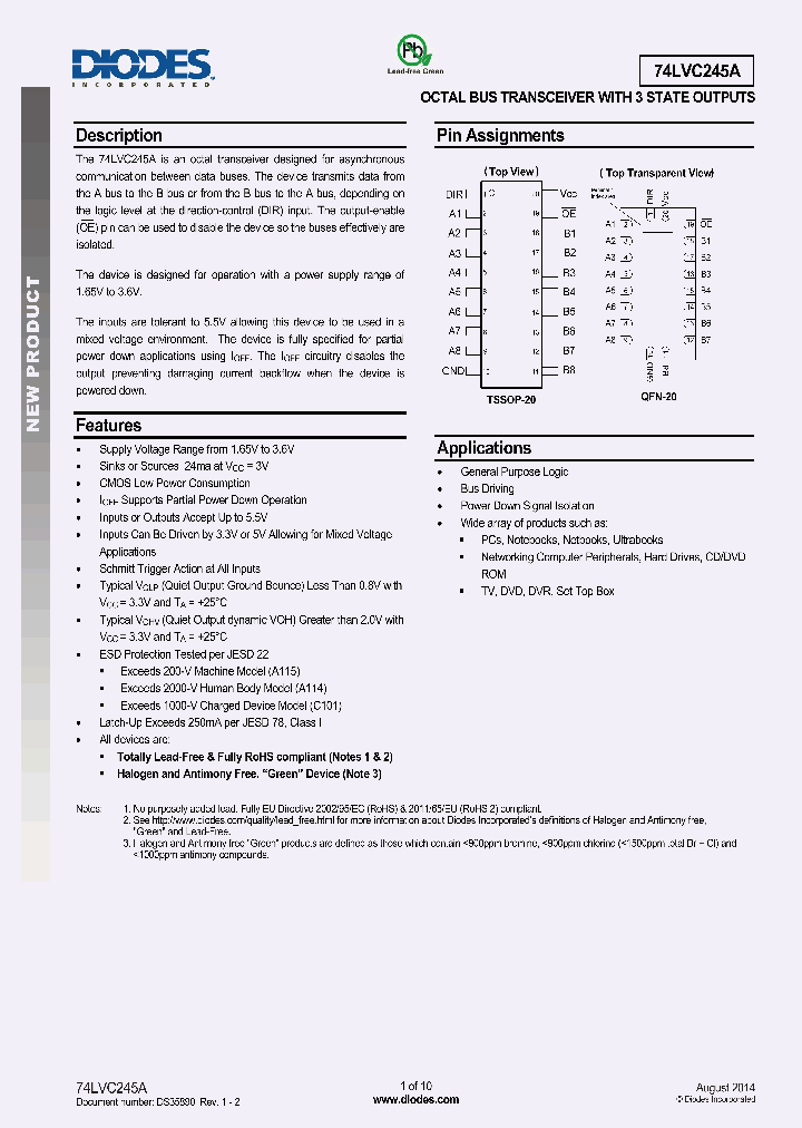 74LVC245AQ20-13_8285337.PDF Datasheet