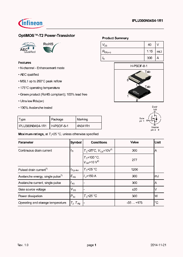 IPLU300N04S4-1R1_8286734.PDF Datasheet