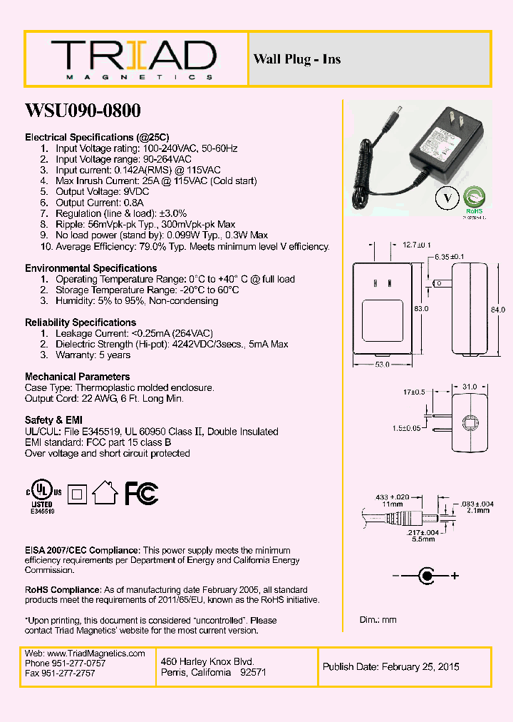 WSU090-0800_8291345.PDF Datasheet