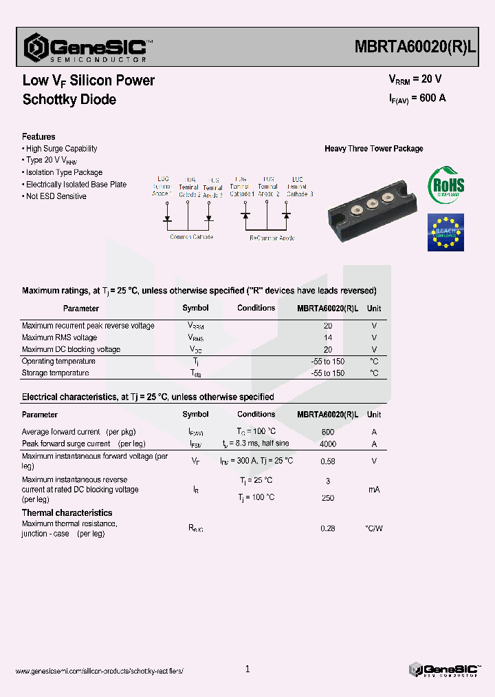 MBRTA60020RL_8291654.PDF Datasheet