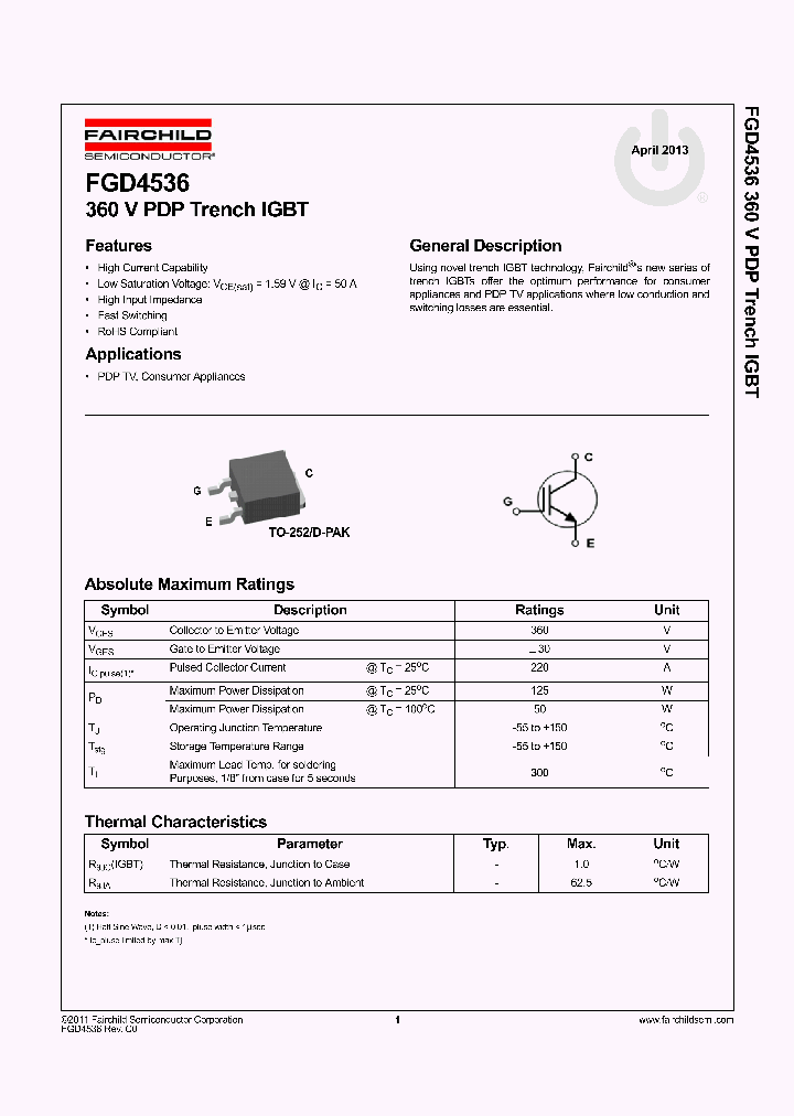 FGD4536_8292363.PDF Datasheet Download --- IC-ON-LINE