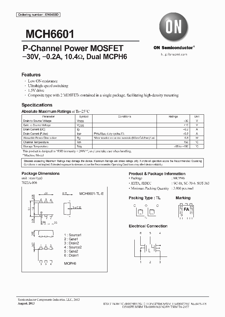 MCH6601_8292446.PDF Datasheet