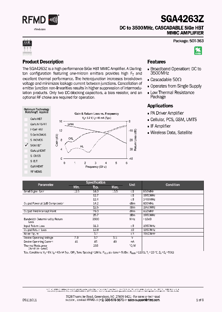 SGA4263ZPCK1_8292957.PDF Datasheet