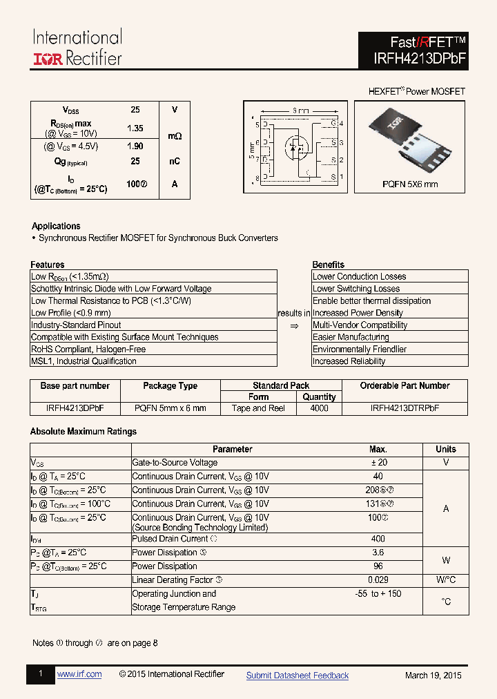 IRFH4213DPBF_8292992.PDF Datasheet