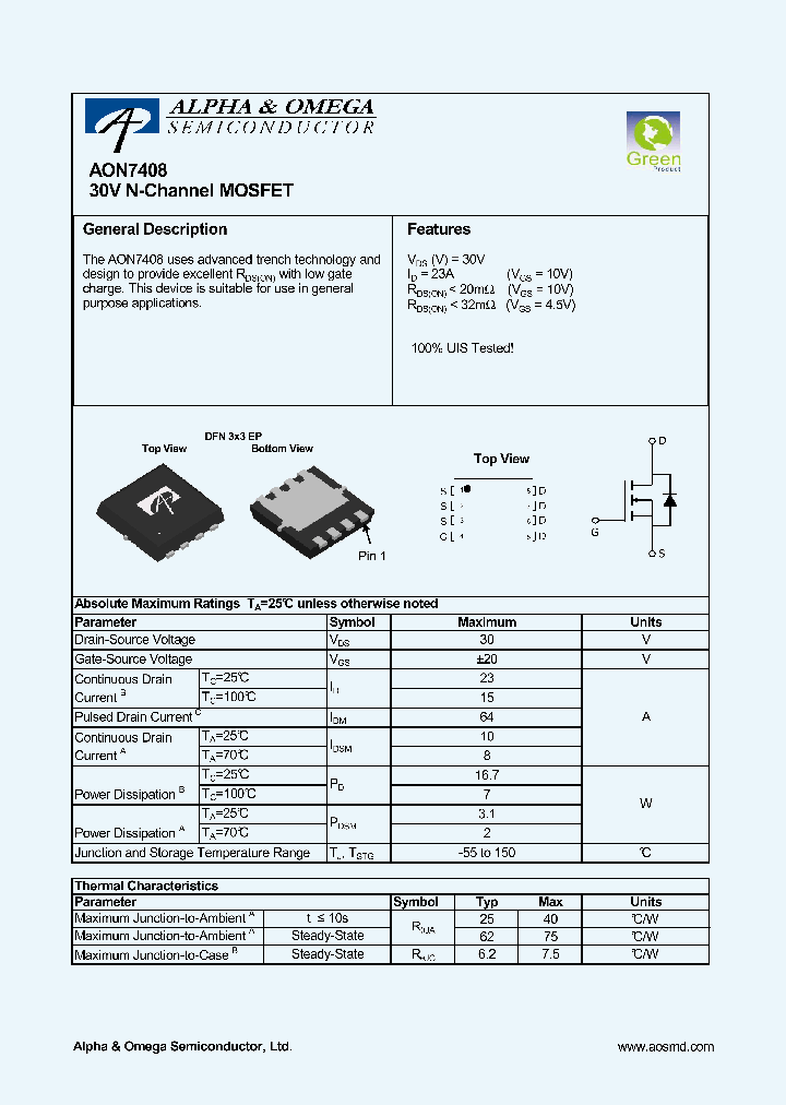 AON7408_8294739.PDF Datasheet Download --- IC-ON-LINE