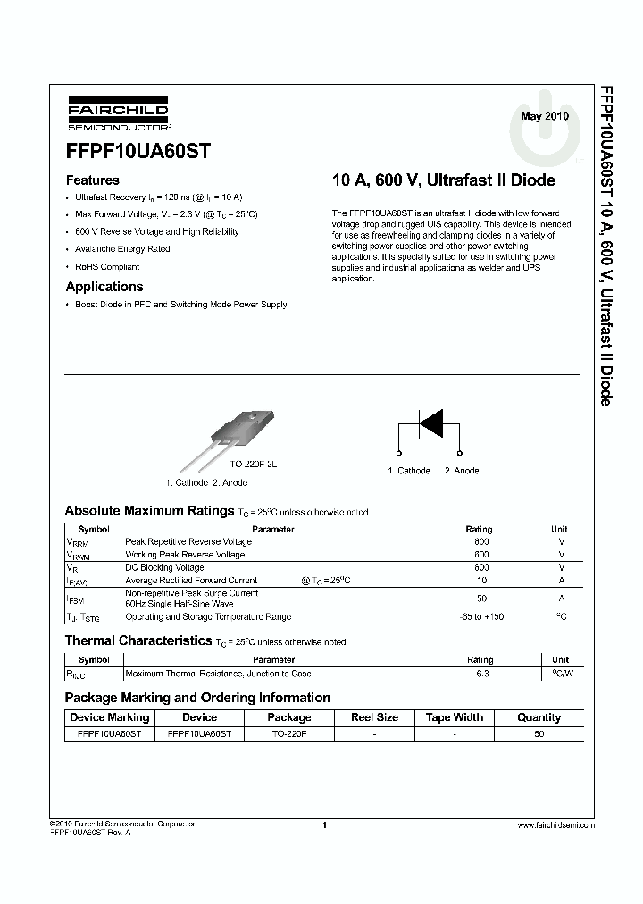 FFPF10UA60ST_8297051.PDF Datasheet