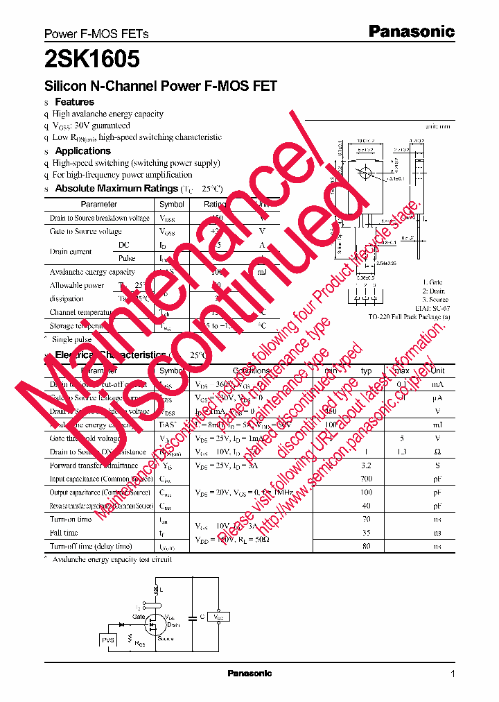 2SK1605_8298385.PDF Datasheet