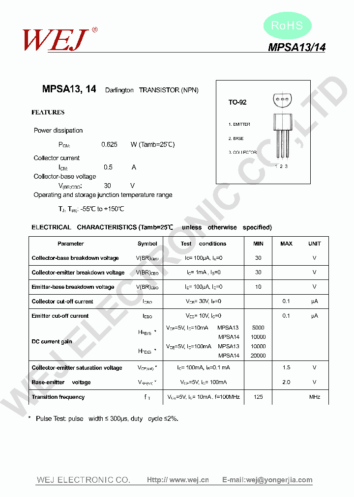 MPSA13_8301626.PDF Datasheet