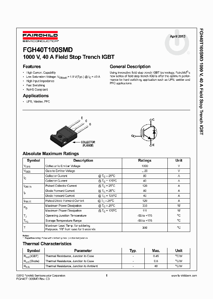 FGH40T100SMD_8302260.PDF Datasheet