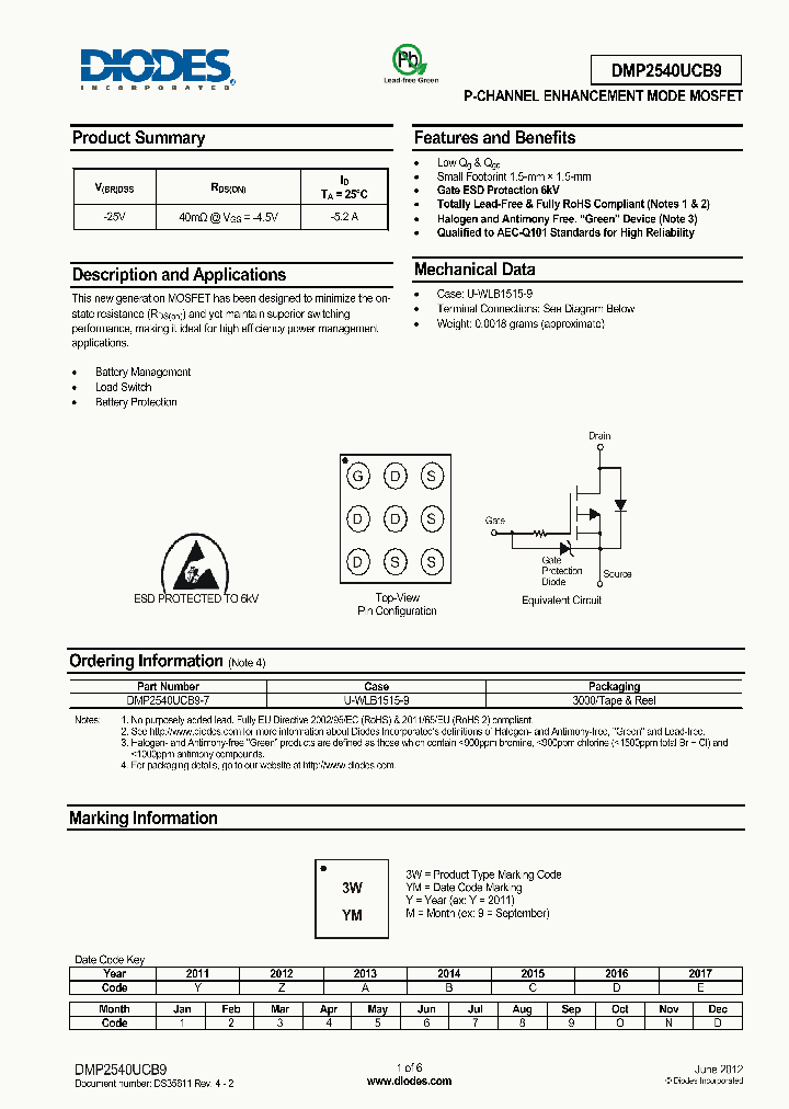 DMP2540UCB9_8303148.PDF Datasheet