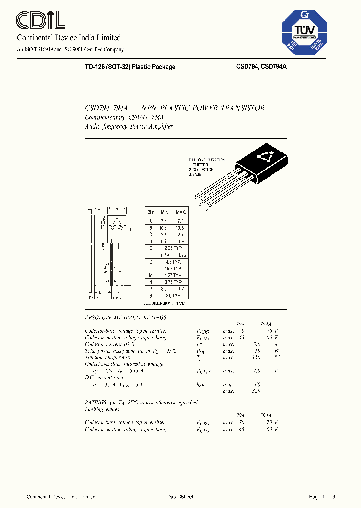 CSD794Y_8304746.PDF Datasheet