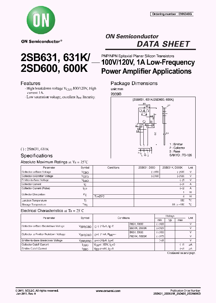 2SD600_8305912.PDF Datasheet Download --- IC-ON-LINE