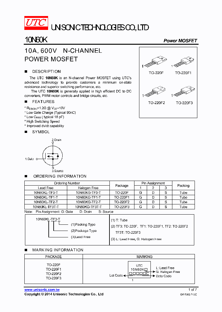 10N60KG-TF1-T_8307427.PDF Datasheet