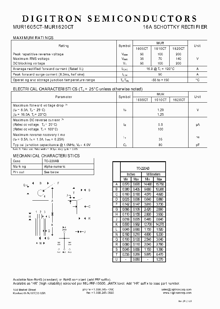 MUR1610CT_8309963.PDF Datasheet