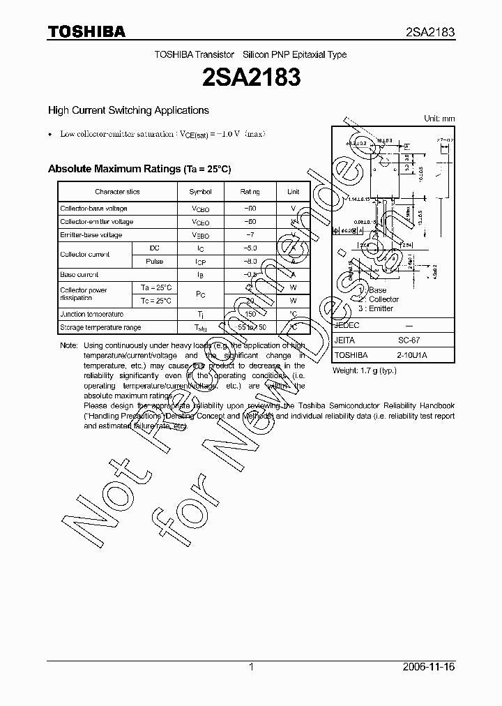 2SA2183_8310841.PDF Datasheet