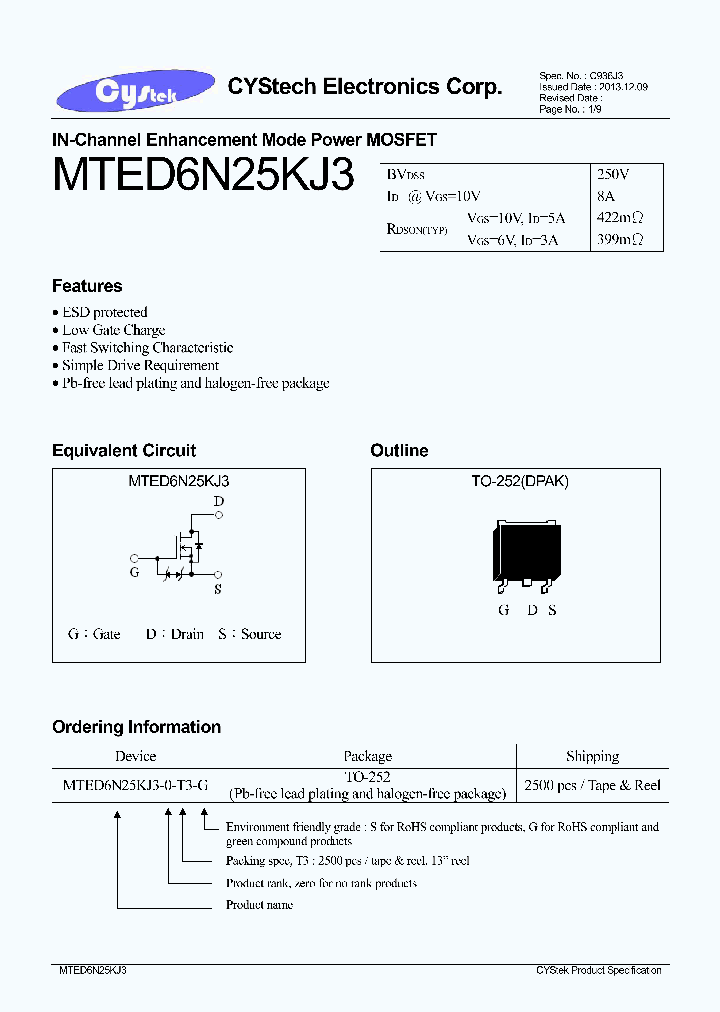 MTED6N25KJ3_8314662.PDF Datasheet