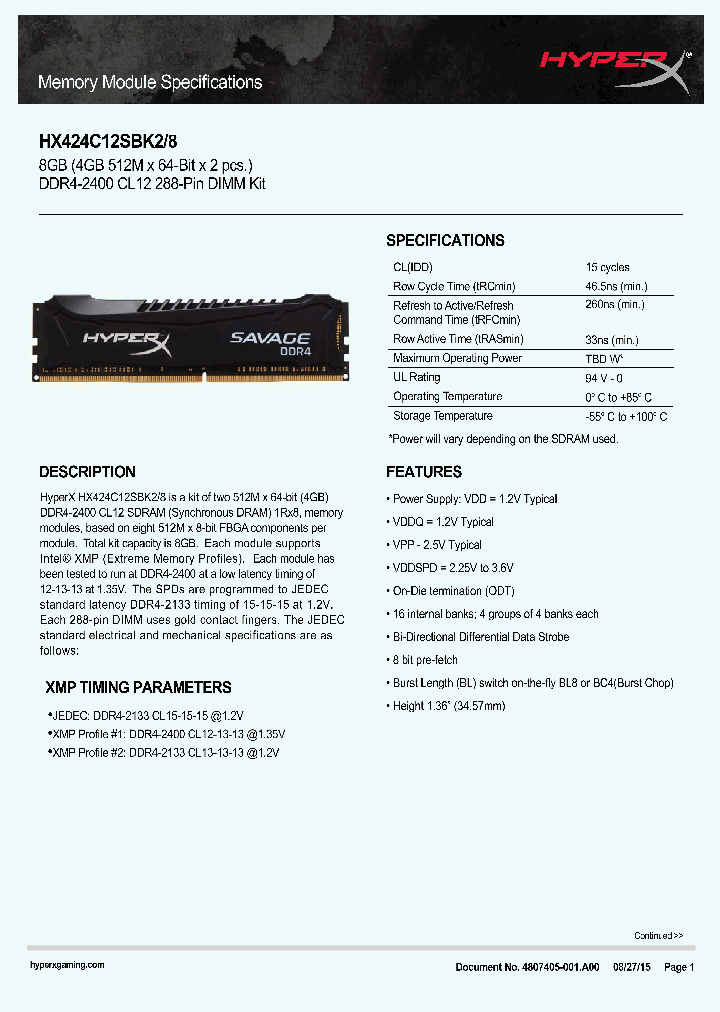 HX424C12SBK2-8_8317752.PDF Datasheet