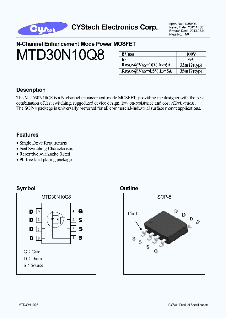 MTD30N10Q8_8318746.PDF Datasheet