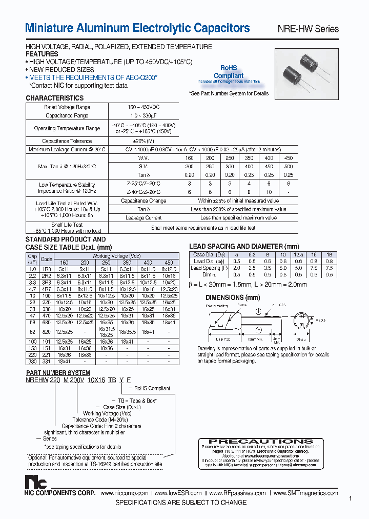 NRE-HW100M160V8X115F_8325908.PDF Datasheet
