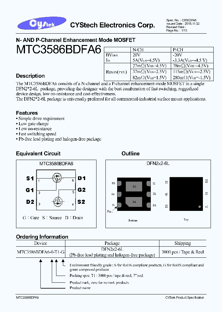 MTC3586BDFA6_8328699.PDF Datasheet