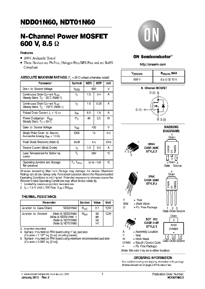 NDD01N60_8330074.PDF Datasheet