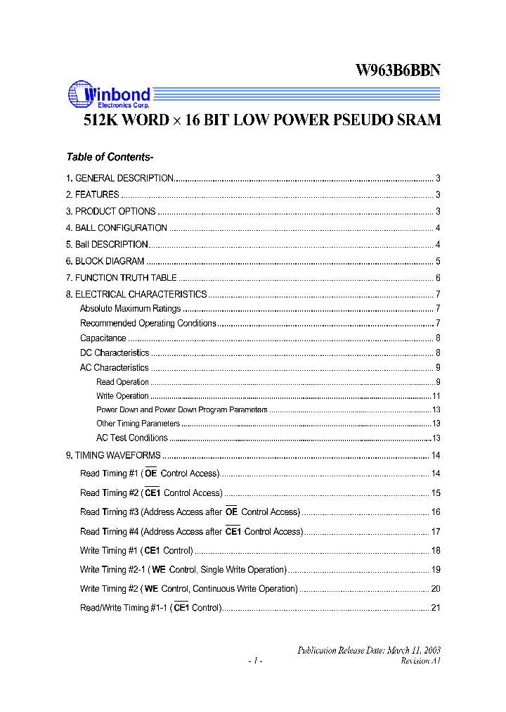 W963B6BBN_8330148.PDF Datasheet