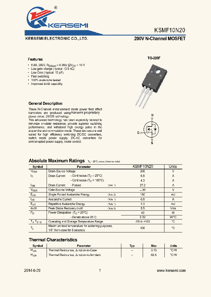 KSMF10N20_8332188.PDF Datasheet