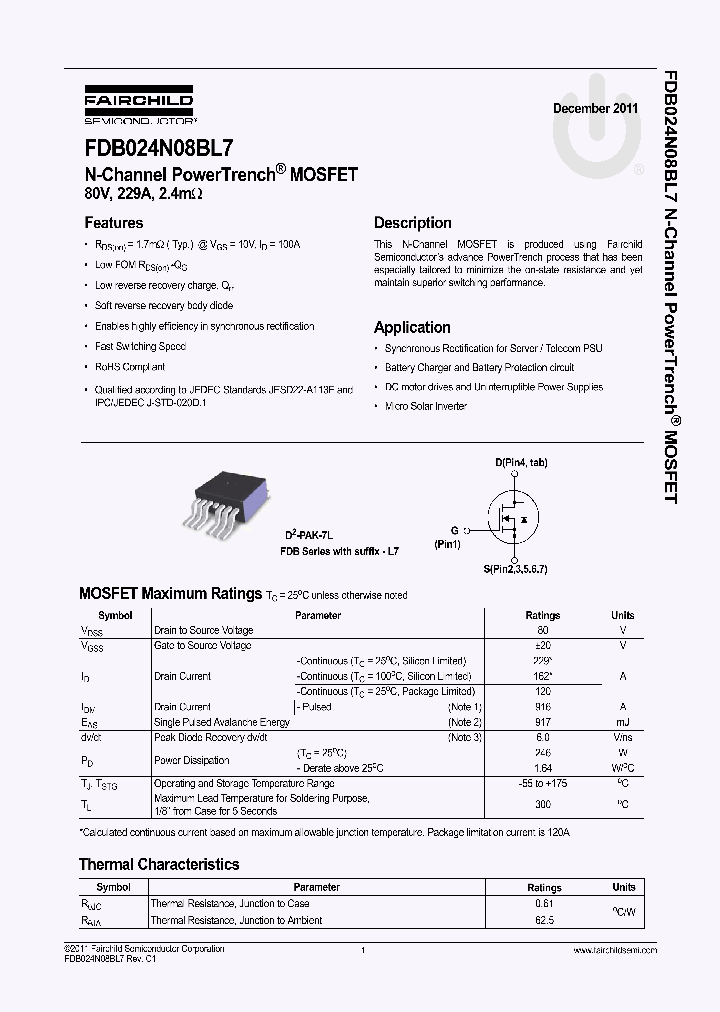 FDB024N08BL7_8332214.PDF Datasheet