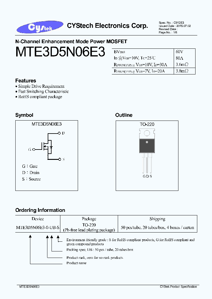 MTE3D5N06E3_8332561.PDF Datasheet