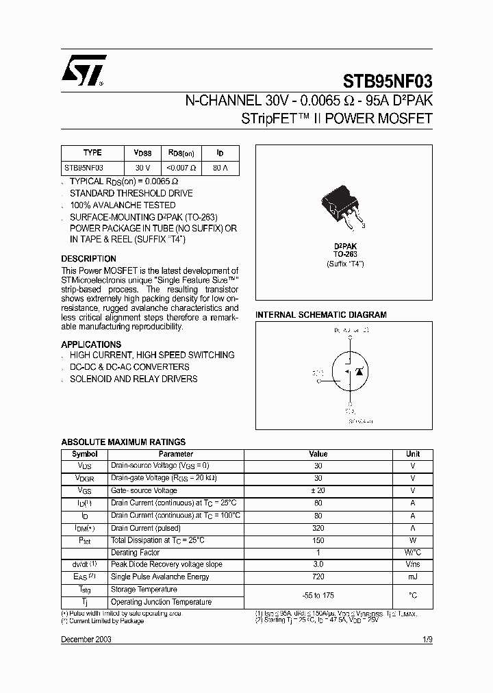 STB95NF03T4_8333716.PDF Datasheet