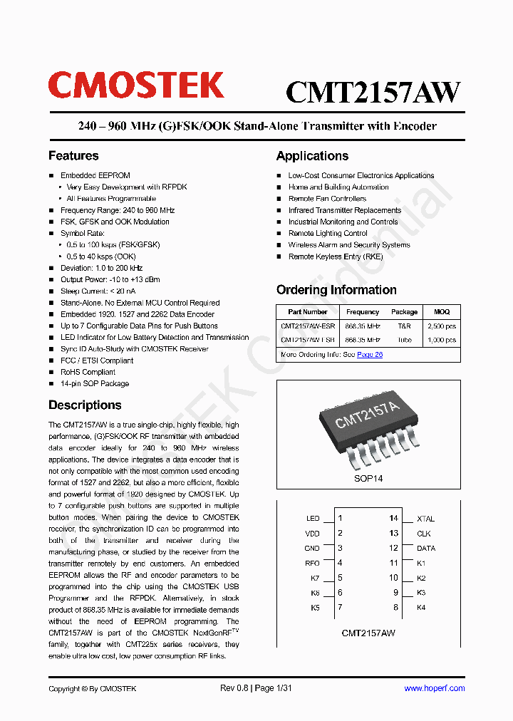 CMT2157AW-ESB_8334469.PDF Datasheet