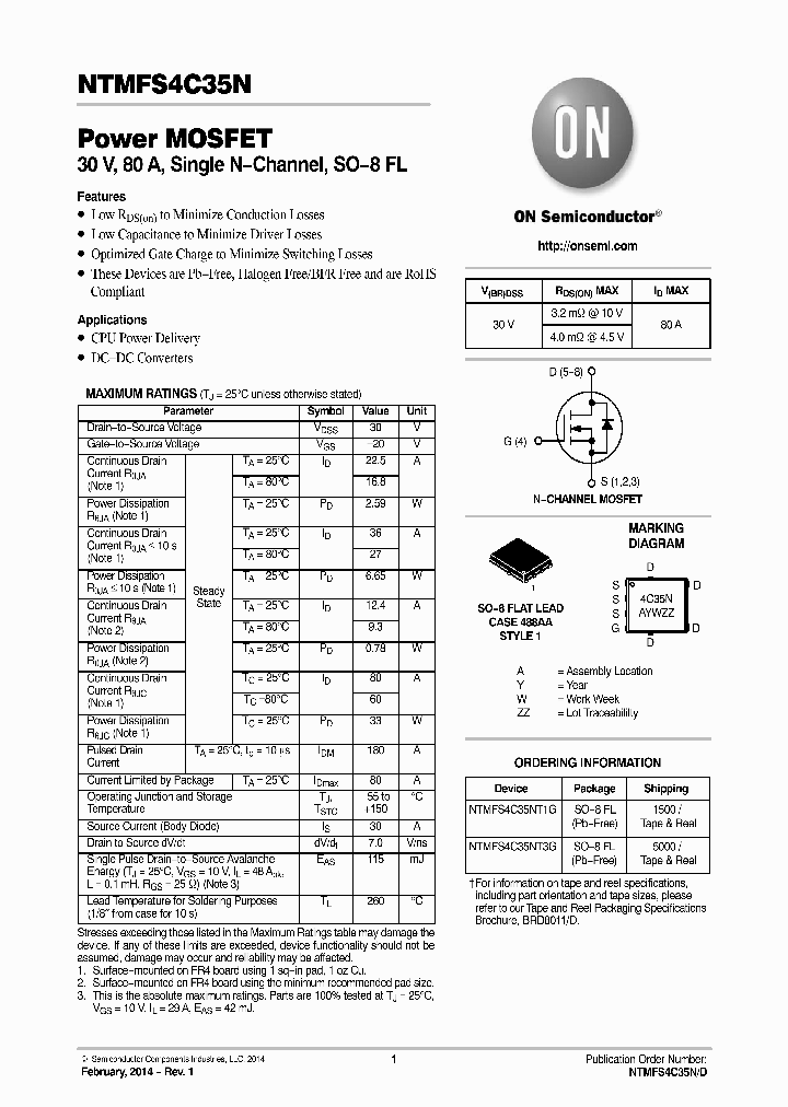 NTMFS4C35NT3G_8342278.PDF Datasheet