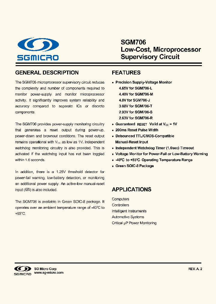SGM706_8344264.PDF Datasheet
