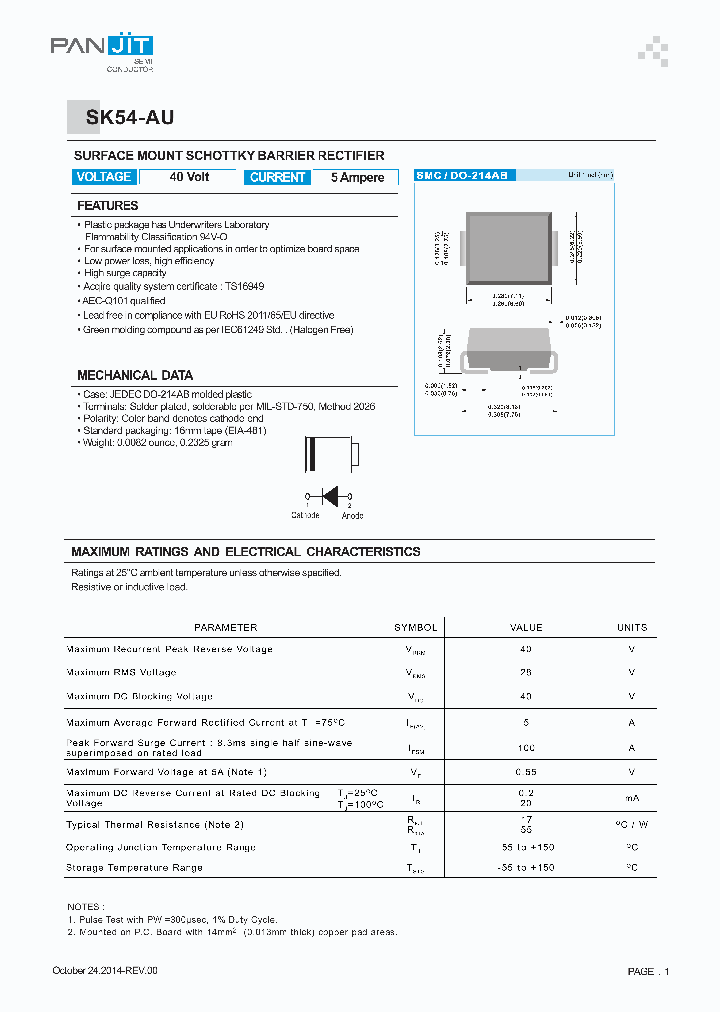 SK54-AU_8345606.PDF Datasheet