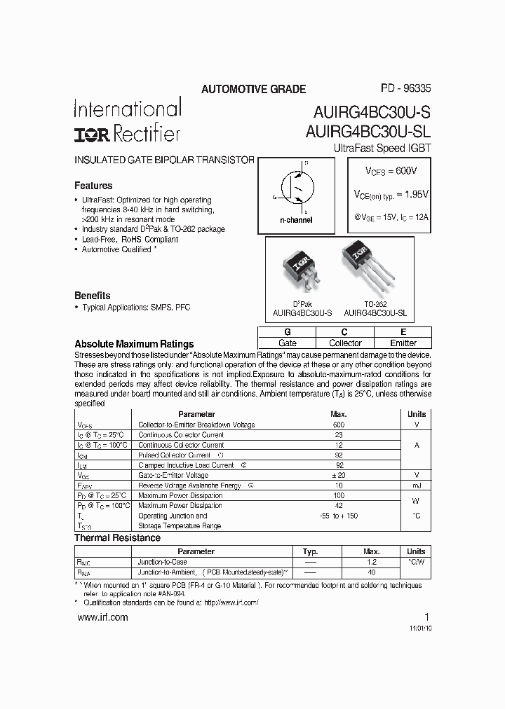 AUIRG4BC30U-S_8348516.PDF Datasheet