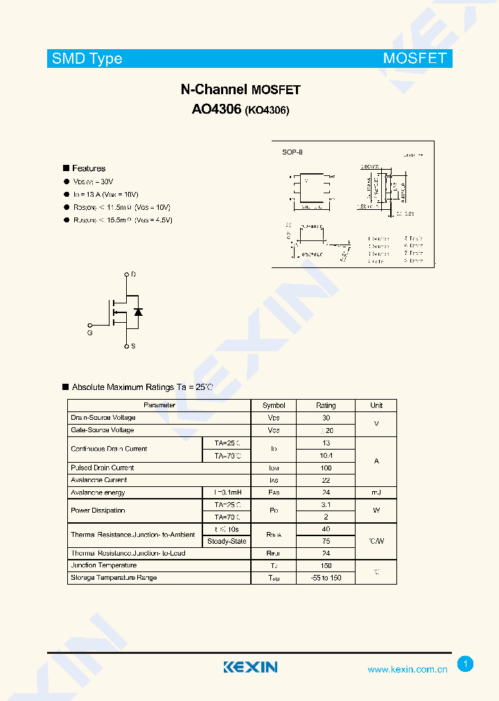 AO4306_8350704.PDF Datasheet