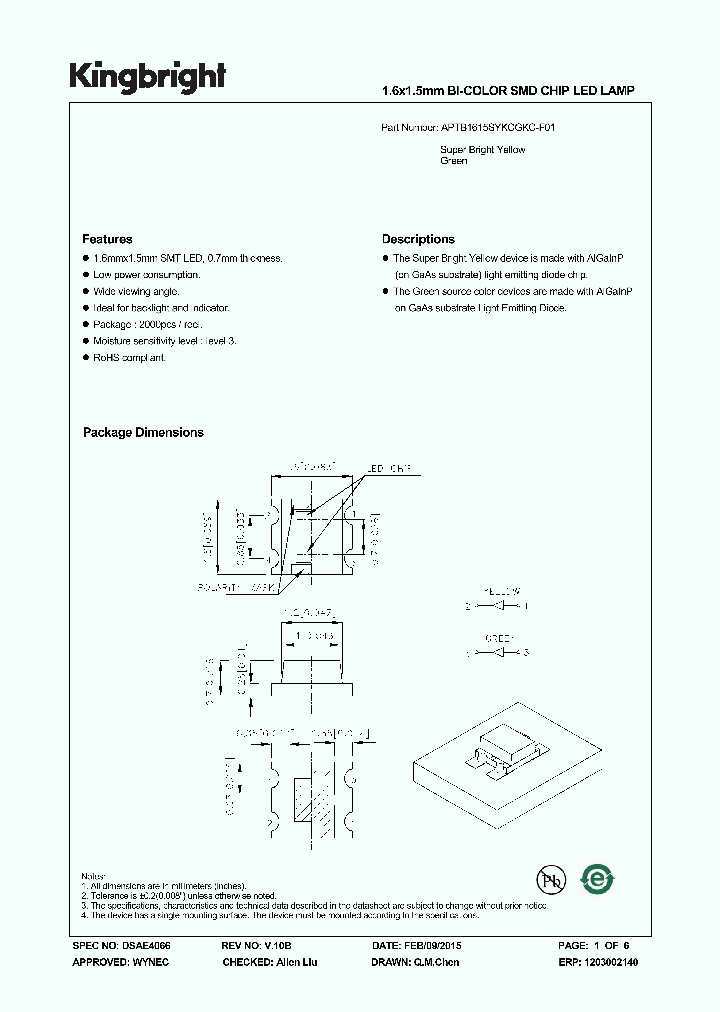 APTB1615SYKCGKC-F01-15_8351577.PDF Datasheet