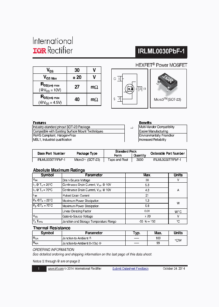 IRLML0030PBF-1-15_8355962.PDF Datasheet