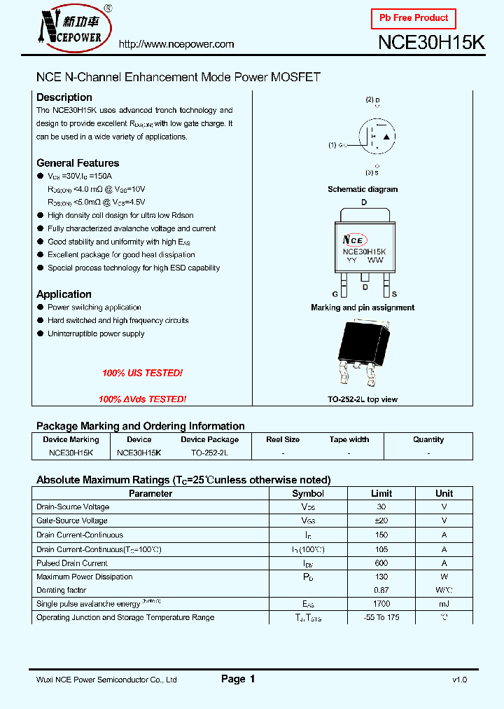 NCE30H15K_8356441.PDF Datasheet