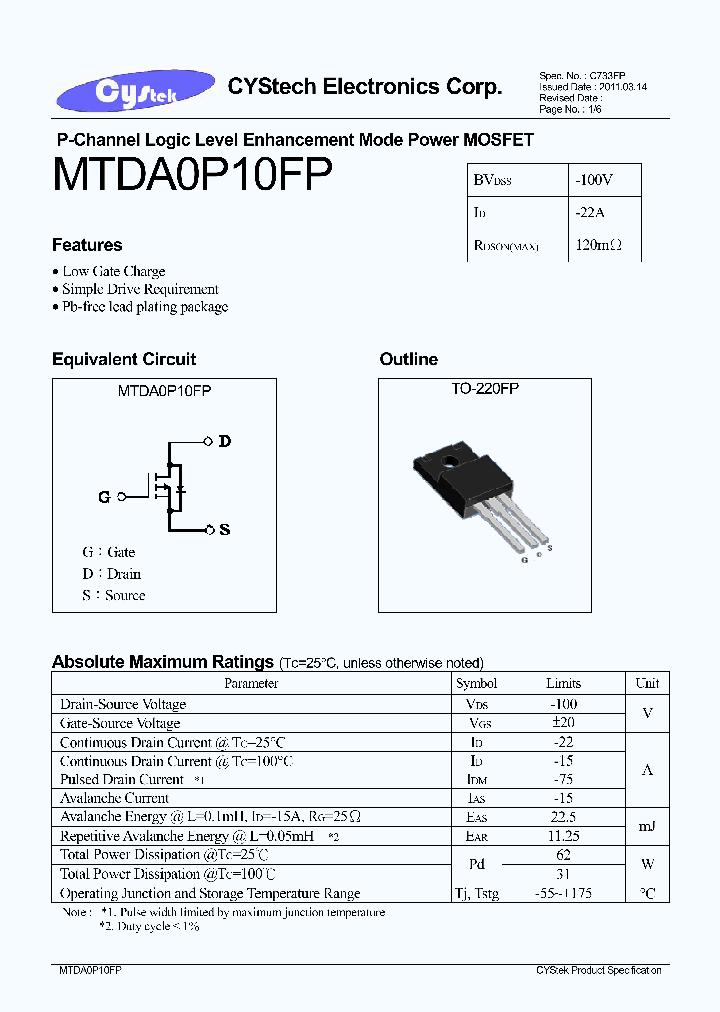 MTDA0P10FP_8360413.PDF Datasheet