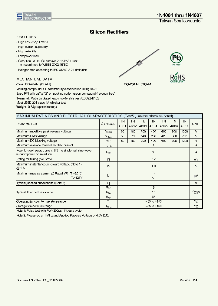 1N4007A0G_8364503.PDF Datasheet