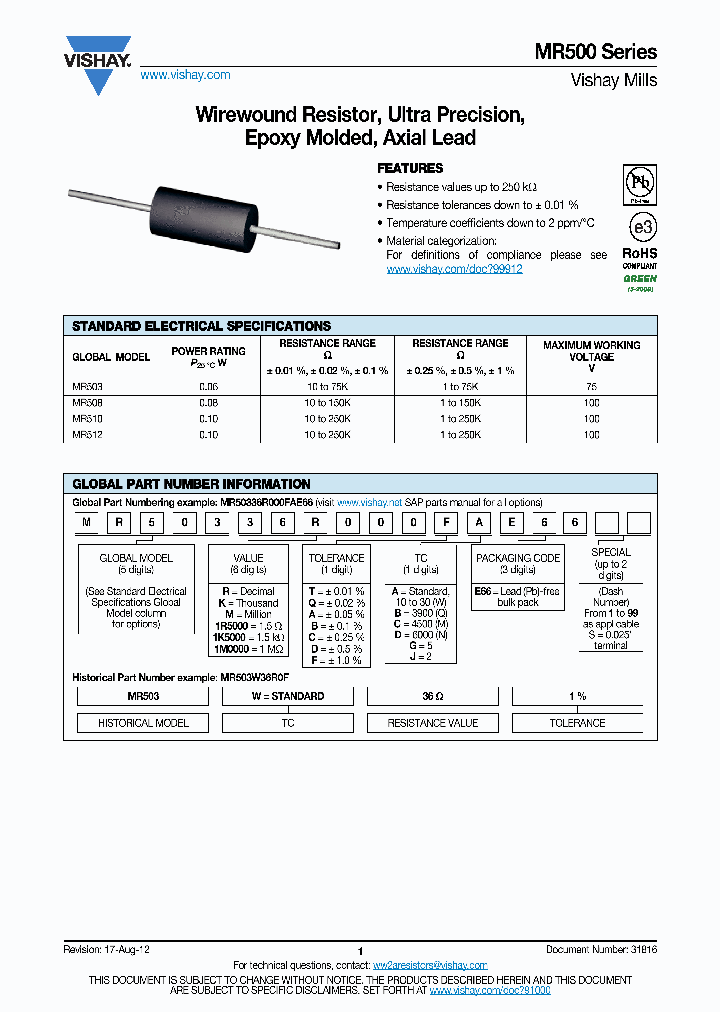 MR500_8367300.PDF Datasheet Download --- IC-ON-LINE