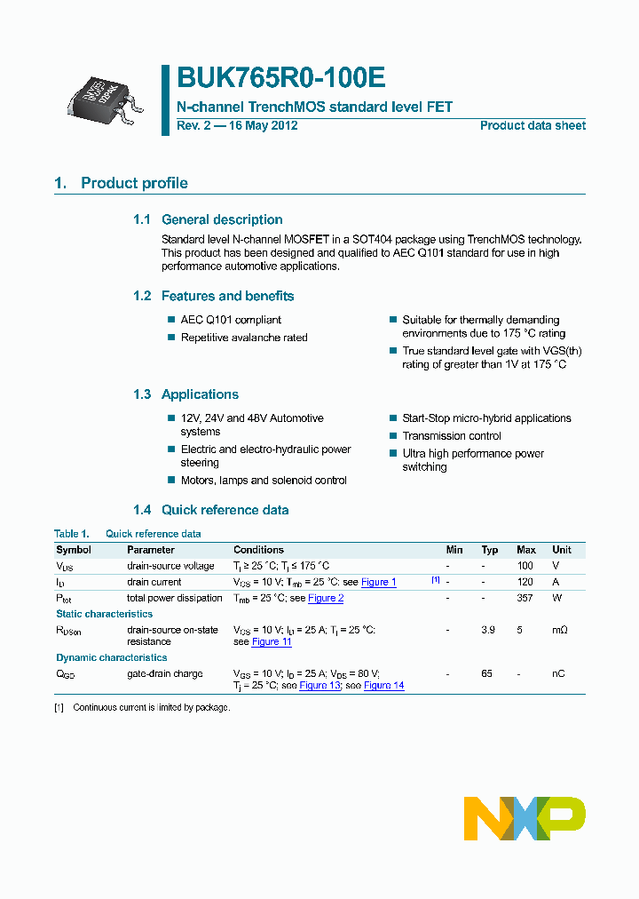 BUK765R0-100E_8369605.PDF Datasheet