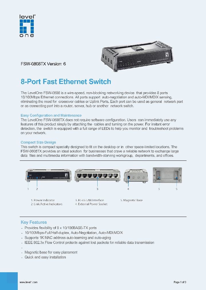 FSW-0808TX_8374177.PDF Datasheet Download --- IC-ON-LINE