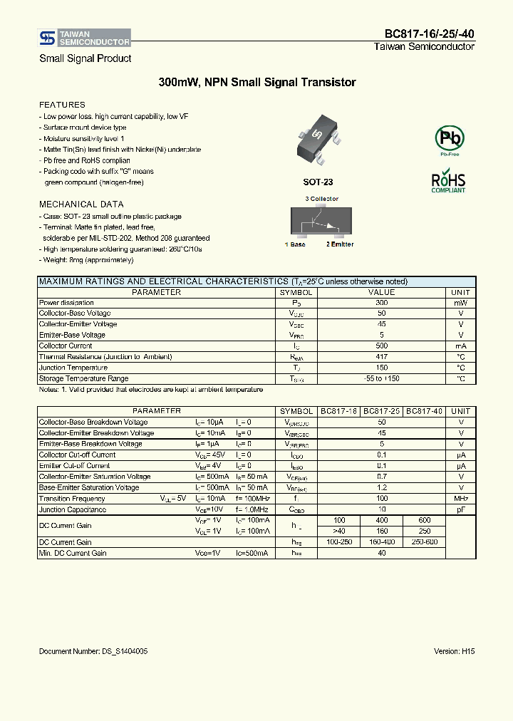 BC817-40RFG_8385393.PDF Datasheet