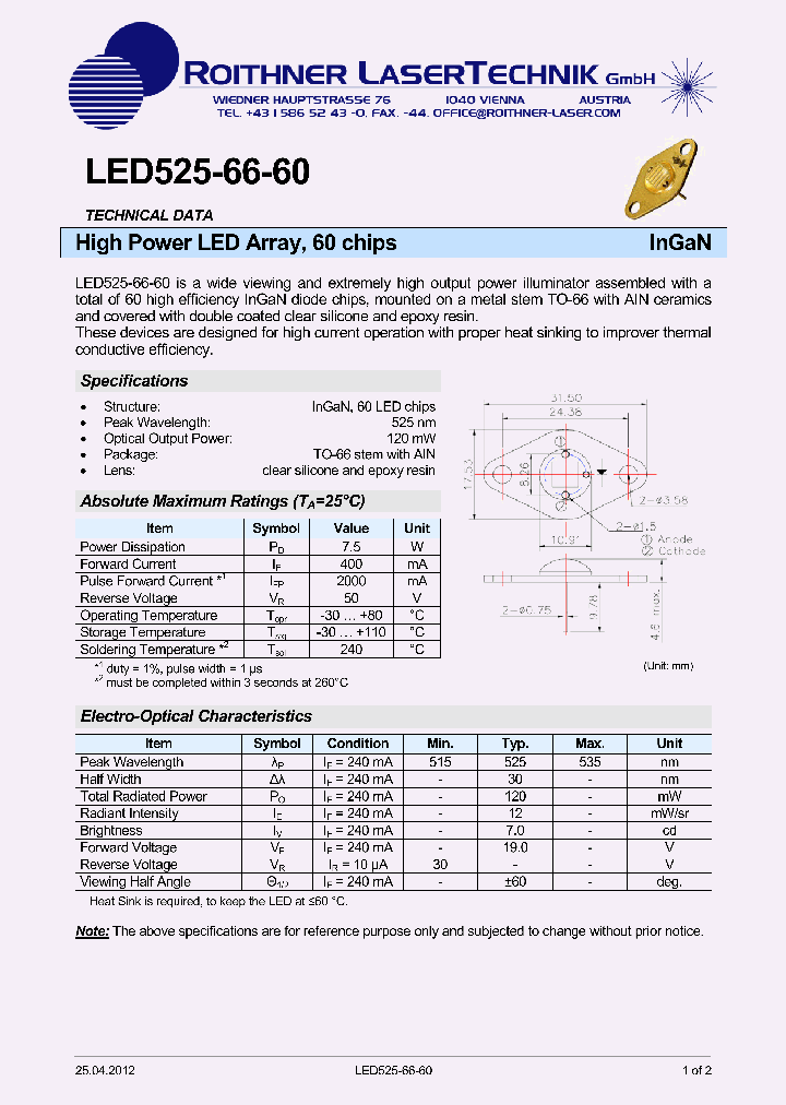 LED525-66-60_8388554.PDF Datasheet