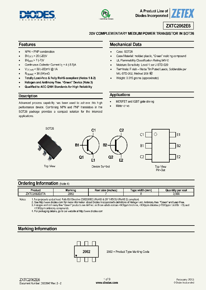 ZXTC2062E6_8389396.PDF Datasheet